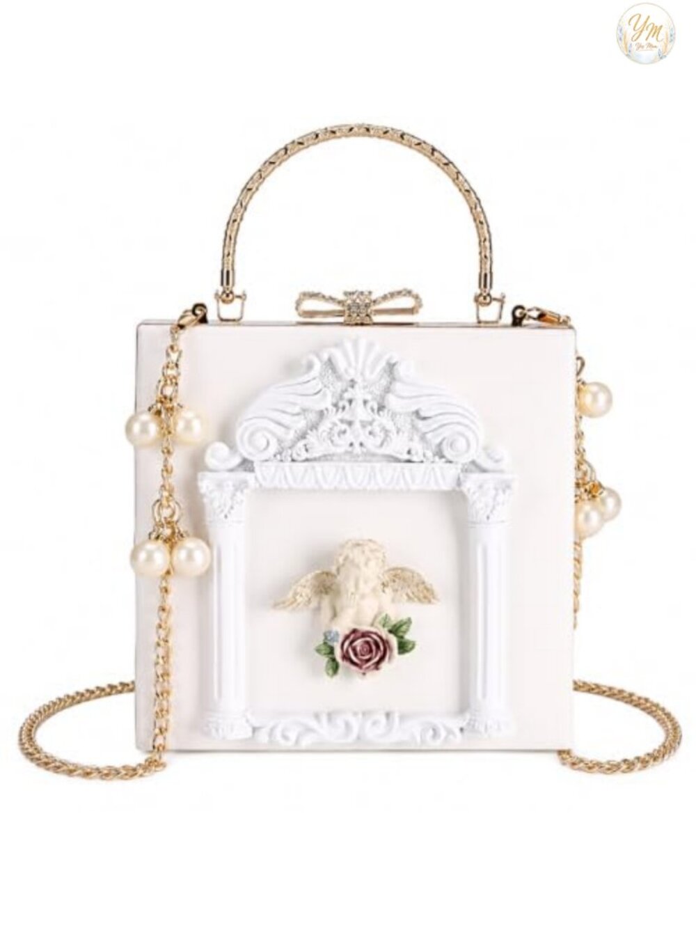 PU Faux Leather Clutch Purse Baroque Gold Coffin Handbag Party Evening